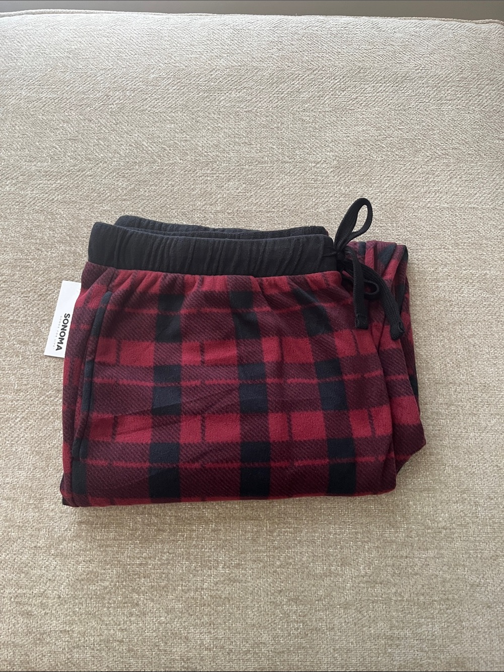 L, Sonoma, Plaid Fleece Sleep Pants